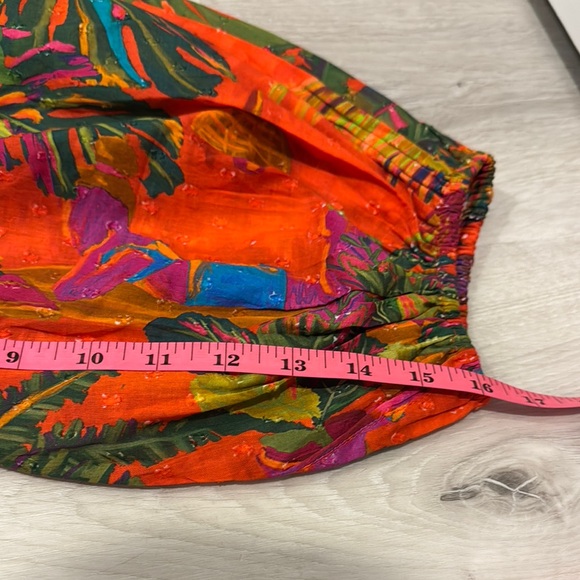 FARM Rio NWT Urban Jungle Colorful Print Tie-Front Blouse. - Picture 12 of 12
